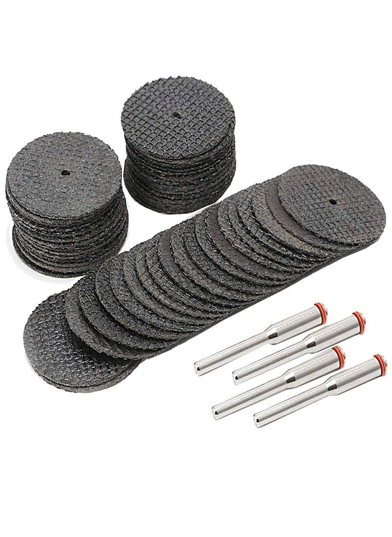 DIY Crafts DIY Crafts CTDIYHI33358 Fiberglass Tool Abrasive Cutting Disc Cut Off Wheel with 4 Mandrels Rotary Grey Black Abrasive  - Image 1