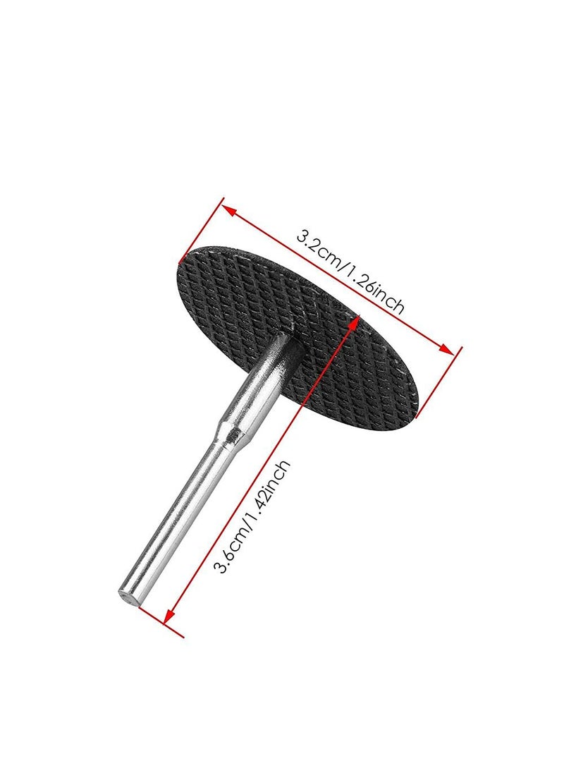 DIY Crafts DIY Crafts CTDIYHI33358 Fiberglass Tool Abrasive Cutting Disc Cut Off Wheel with 4 Mandrels Rotary Grey Black Abrasive  - Image 4