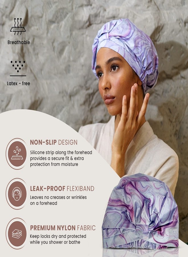 SMPL objects Reusable Shower Cap for Women Reusable Waterproof - Leakproof, Nonslip Hair Cap for Shower Flexiband - Soft, Breathable, Durable Mother’s Day Shower Caps by SMPL OBJECTS - Image 2