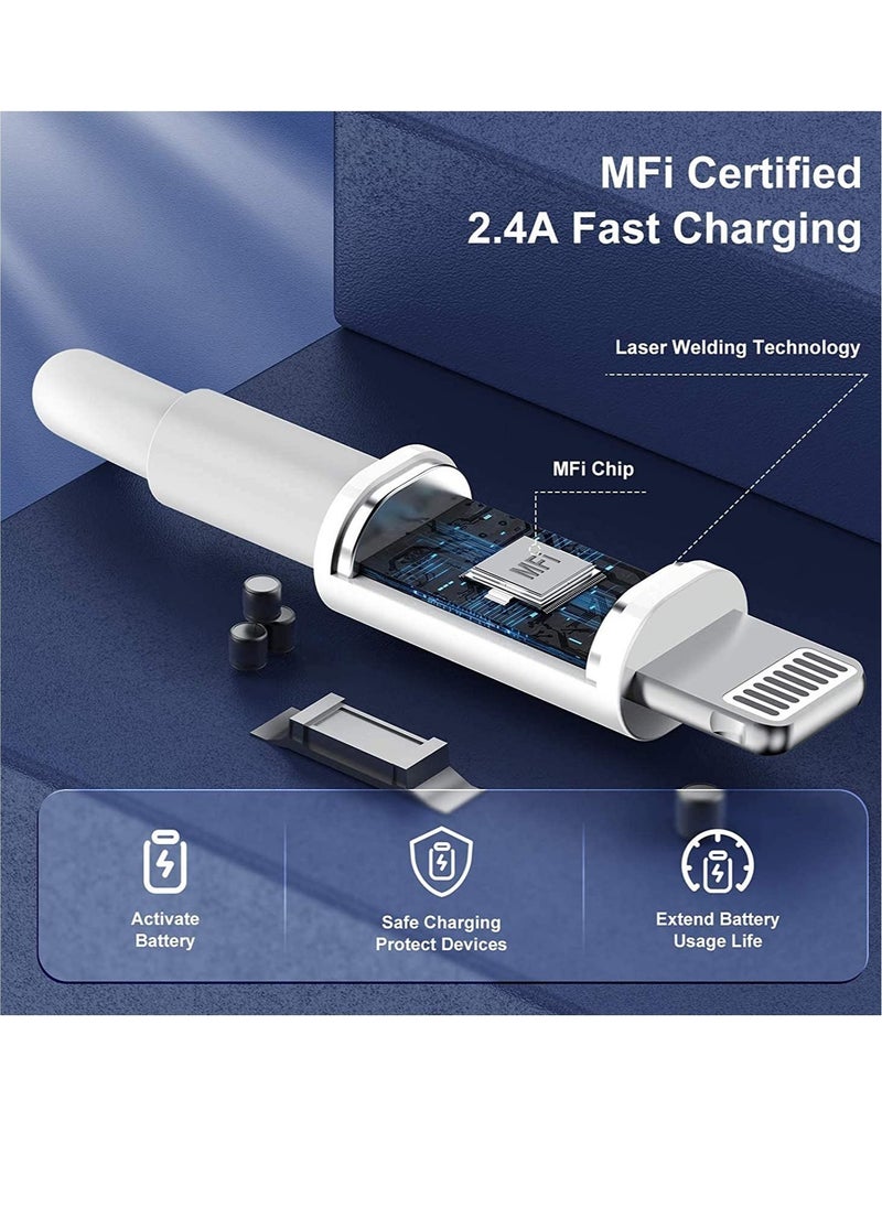 ELTRAZONE - iPhone Charger Lightning Cable, [Apple MFi Certified] 2 Pack USB Plug Rapid Wall Charger Travel Plug & 2 Pack Lightning to USB Fast Charging Data Sync Transfer Cord with iPhone 13 112/11/XS/XR/X/8/7/i - Image 1
