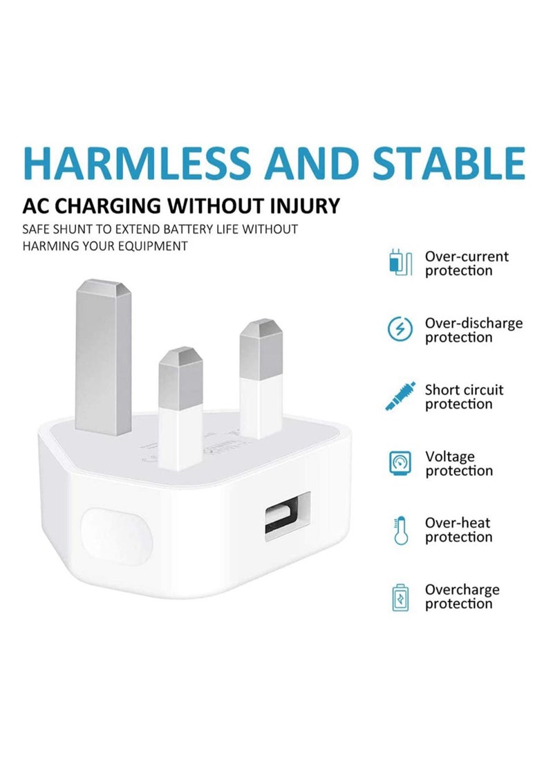 ELTRAZONE - iPhone Charger Lightning Cable, [Apple MFi Certified] 2 Pack USB Plug Rapid Wall Charger Travel Plug & 2 Pack Lightning to USB Fast Charging Data Sync Transfer Cord with iPhone 13 112/11/XS/XR/X/8/7/i - Image 1