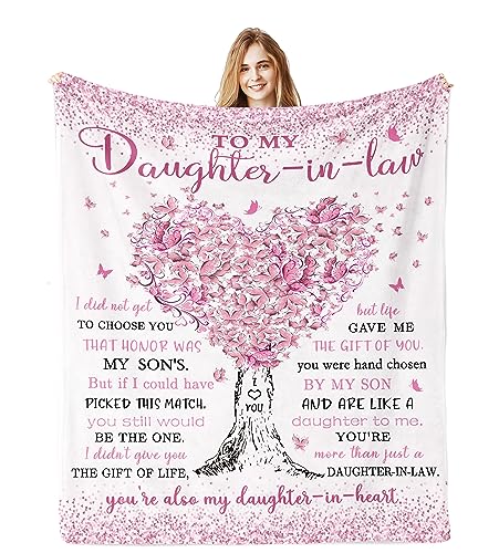 Jamfind Daughter in Law Gifts Daughter in Law Birthday Gifts from Mother in Law Best Mothers Day for Future DIL Blanket 60x 50