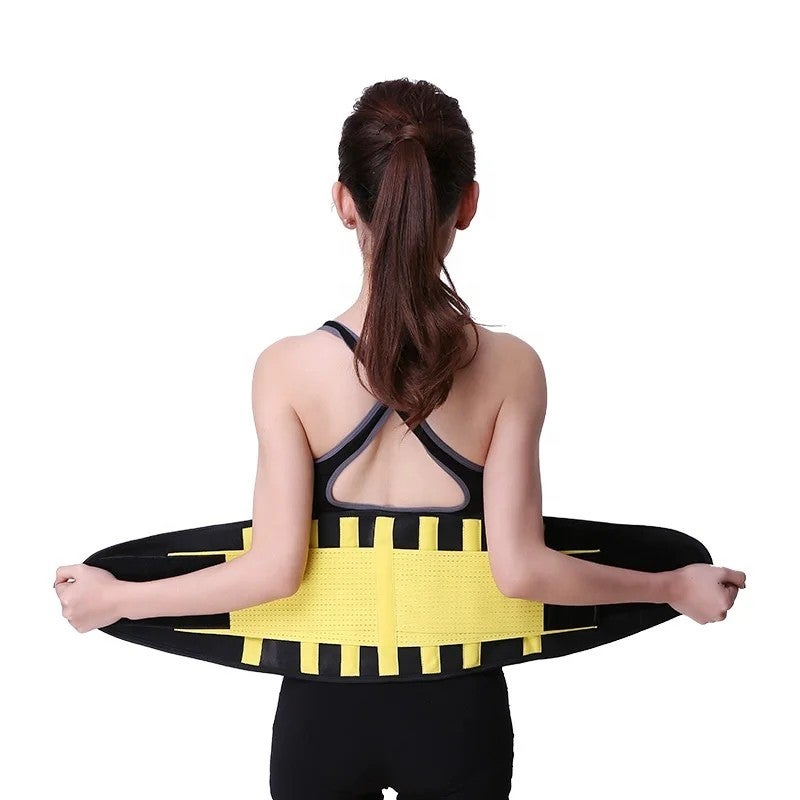 Bluejw Neoprene Nylon Lumbar Support Belt - Breathable Elastic Waist Trimmer for Sports, Medical Use, & Slimming - Image 4