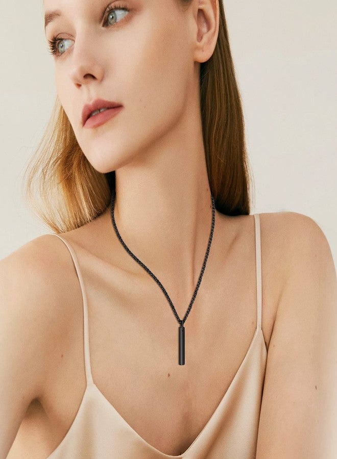 Dletay Urn Necklace for Ashes Stainless Steel Cremation Jewelry for Ashes Memorial Ash Necklace for Men Women - Image 3