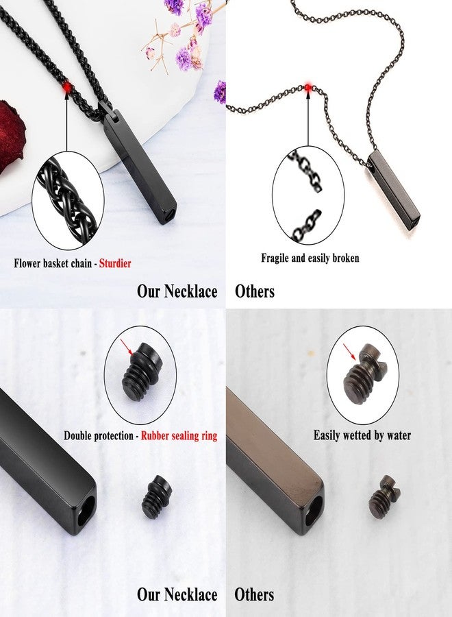 Dletay Urn Necklace for Ashes Stainless Steel Cremation Jewelry for Ashes Memorial Ash Necklace for Men Women - Image 4