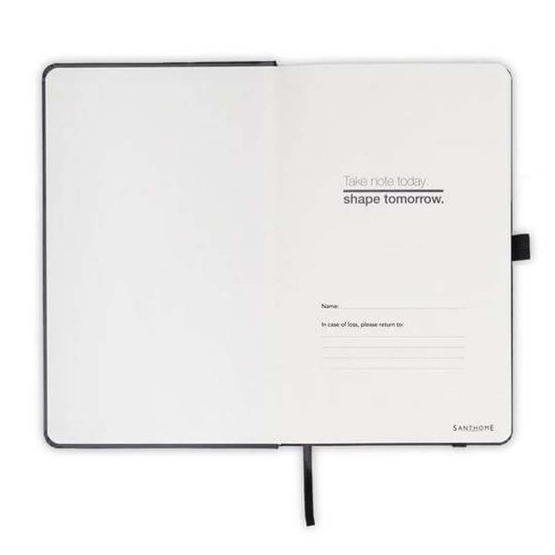 SANTHOME دفتر ملاحظات سانثوم بارون المغطى بقوة A5|288 صفحة من دفتر ملاحظات متميز مع حلقة قلم، جيب ورقي وإغلاق مرن|ورق كريمي أبيض ناعم بوزن 80 جرام|مفكرة كتابة احترافية للعمل والدراسة - Image 2