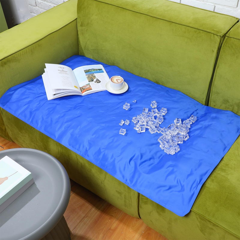 Drydiet Cooling Pad Mat for Sleep Cooling Mattress Pad Gel for Bed, Relieve Pain, Summer Hot Flashes, Adult, Pets, No Water or Electricity Required(Plain,Blue,48 x 28 Inch) - Image 3