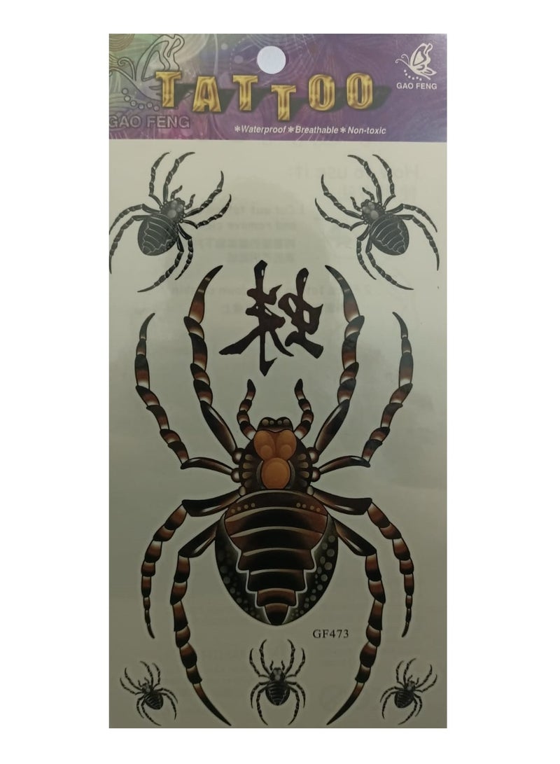 تاتؤ مؤقت علي شكل  عنكبوت بتصميم جميل وجذاب - Image 2