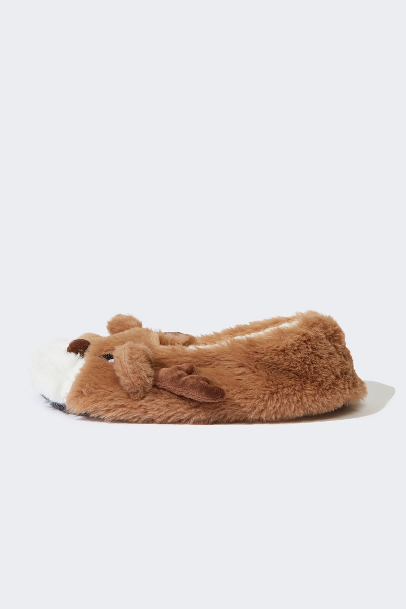 DeFacto Brown Woman Woman Flat Sole Home Slippers Casual - Image 1