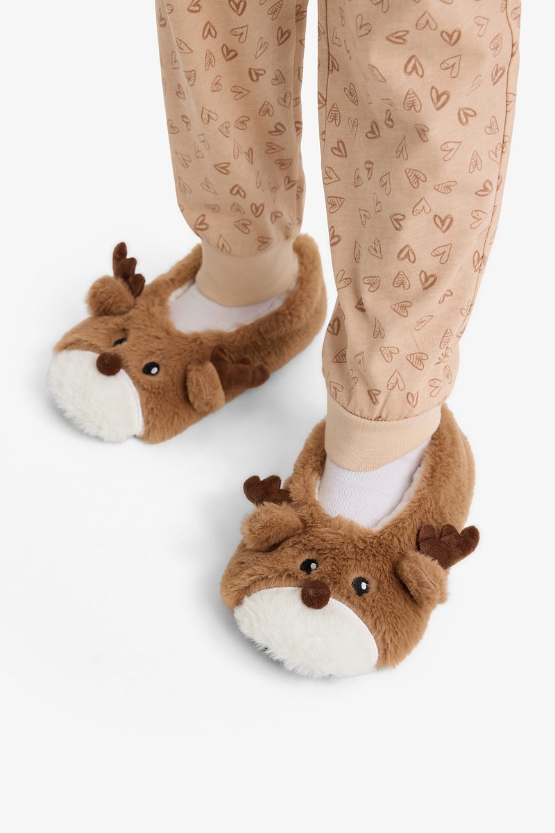 DeFacto Brown Woman Woman Flat Sole Home Slippers Casual - Image 2