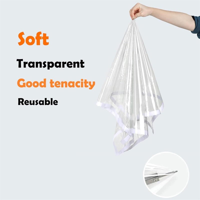 يُسلِّم طقم عزل النوافذ 71 بوصة × 79 بوصة (180 × 200 سم) لفصل الشتاء، يحافظ على برودة المكان، مثبت بأشرطة لاصقة قابلة لإعادة الاستخدام، سهل الفتح، غلاف بلاستيكي متين للنافذة - Image 2