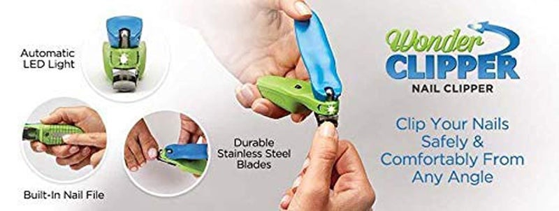 Whitecloud TRANSFORMING HOMES Nail Wonder Clipper For Both Left Handed and Right Handed People With Swivel Head and LED Light 712112 - Image 3