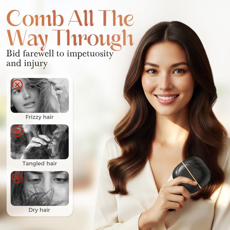 Rechargeable Mini Cordless Hair Straightener Portable Flat Iron 3 Speed Temp Control Anti Scald Shell Travel Black - Image 5