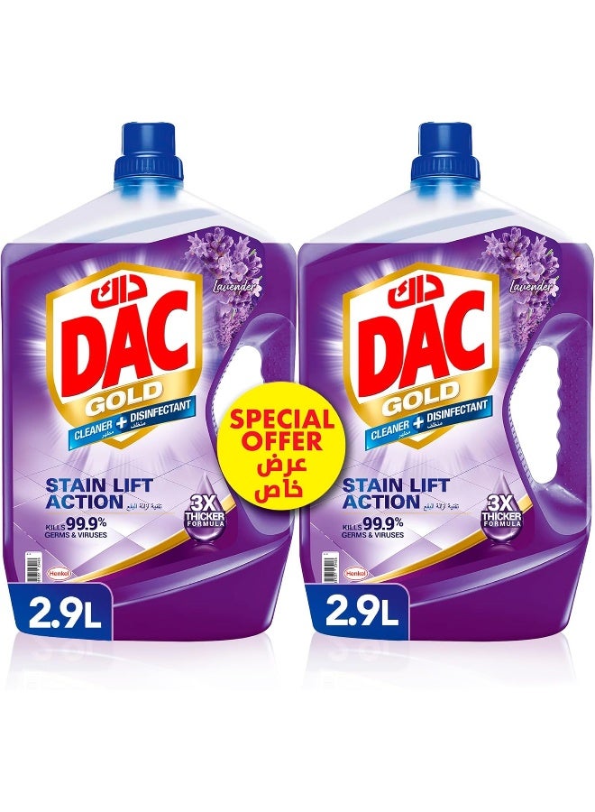 Dac Gold Disinfectant Multi-Purpose Cleaner Lavender 2 x 2.9L - Image 1