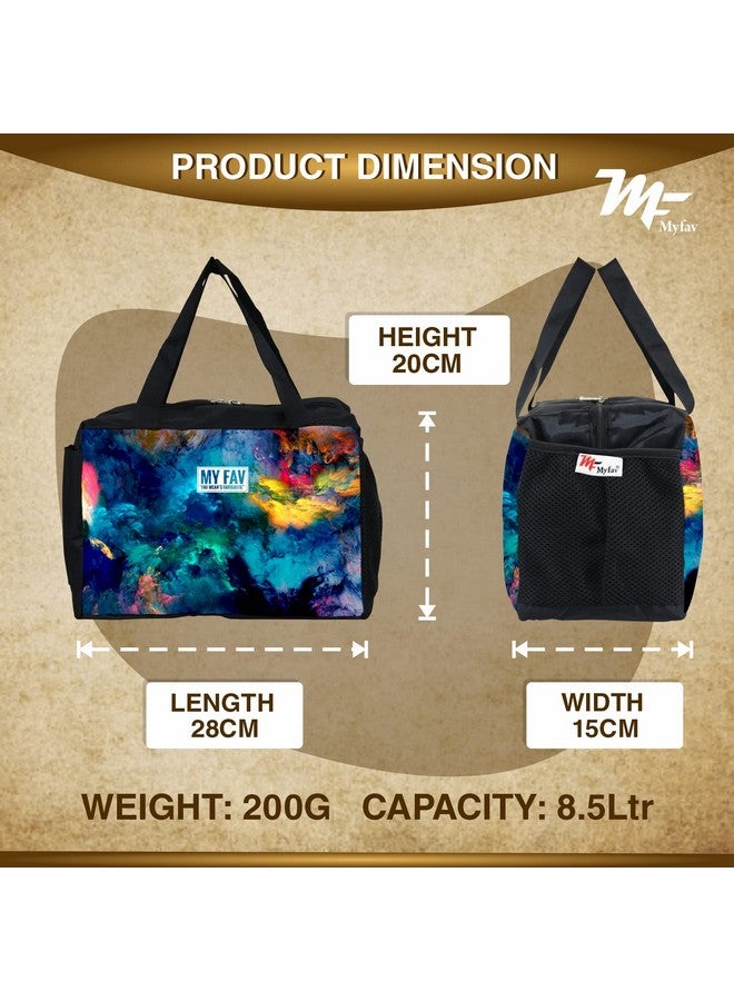 Myfav MY FAV Colorful Insulated Lunch Bag | Lunch Bag for Office Women, Picnic | Leakproof and Water Resistance | Never Fade Digital Print | Pack of 1 - Image 4