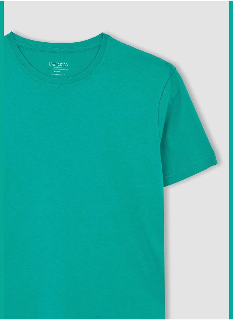 DeFacto Man Slim Fit Crew Neck Short Sleeve T-Shirt