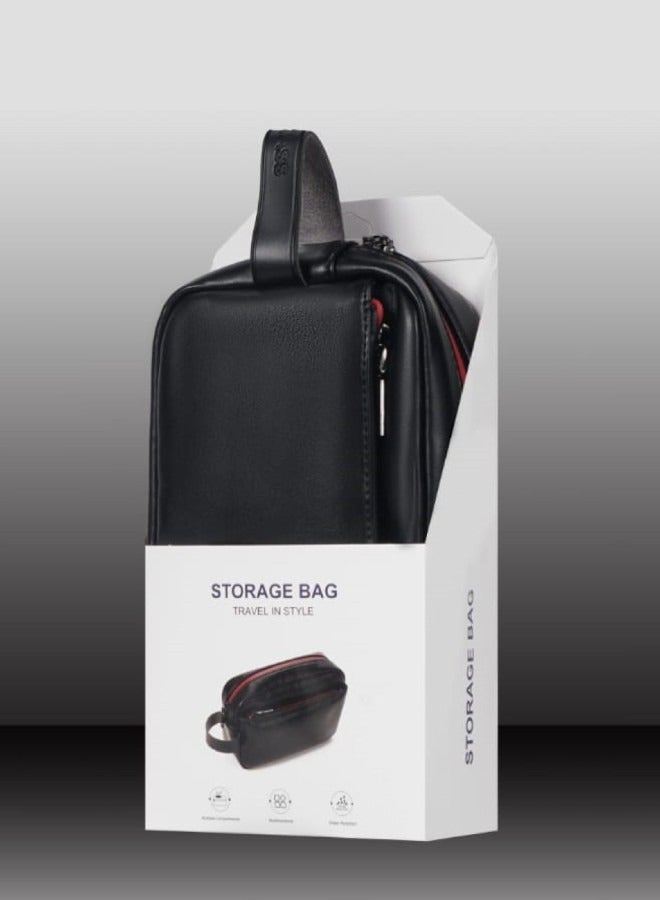 بروماس حقيبة يد رجالي مع قفل، حقائب حمام للسفر مع مقصورتين، حقيبة يد محمولة للرجال والنساء