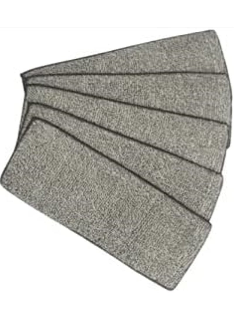 Parquet Mop Spare Parts -  5 Reusable Washable Microfiber Mop Pads - Wet and Dry Mop Head Replacement - Suitable for Most Floor Mops with Velcro Strip - Cleaning Pads for Bedrooms, Windows, Bathrooms, and Homes - Image 1
