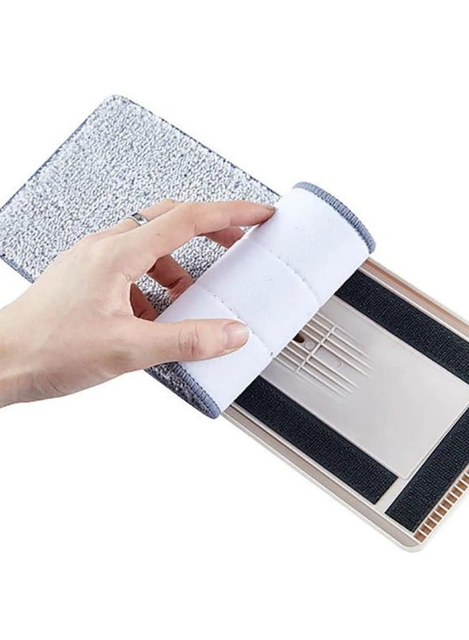 Parquet Mop Spare Parts -  5 Reusable Washable Microfiber Mop Pads - Wet and Dry Mop Head Replacement - Suitable for Most Floor Mops with Velcro Strip - Cleaning Pads for Bedrooms, Windows, Bathrooms, and Homes - Image 5