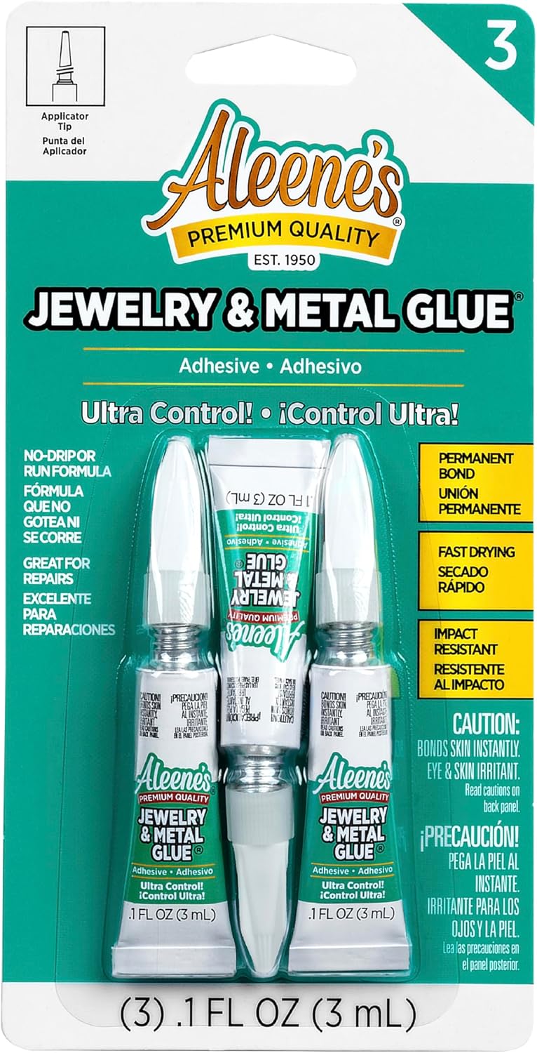 Aleene's Premium Quality Jewelry & Metal Glue - 3 Pack (0.1 FL OZ each) - Image 1