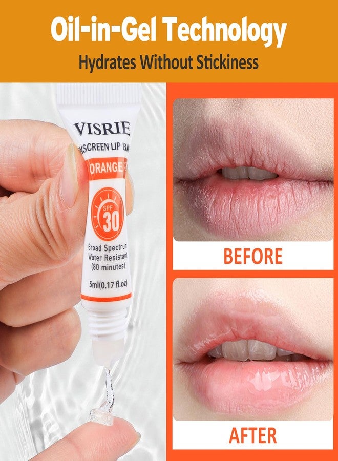 VISRIE SPF 30 Lip Sunscreen, SPF Lip Balm Bulk 6 Pack, Moisturizing Sunscreen Lip Balm with Vitamin E and Shea Butter, Non-Sticky SPF Lip Gloss for All Skin Tones-Clear - Image 5