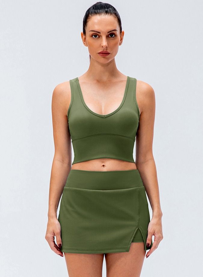 Loquat High resilient speed to dry yoga sports tank top tennis skirt suits  - Image 1