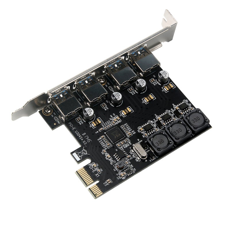 Expansion Card: Black PCI-E With VIA VL805 Chip - 5Gbps SuperSpeed USB 3.0 Transmission Rate, No External Power Required for Computer Hardware Upgrade, Data Transfer - Image 3