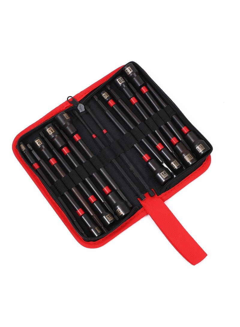 general 16-piece powerful socket set with magnetic electric screwdriver bits, portable home tool set. - Image 4