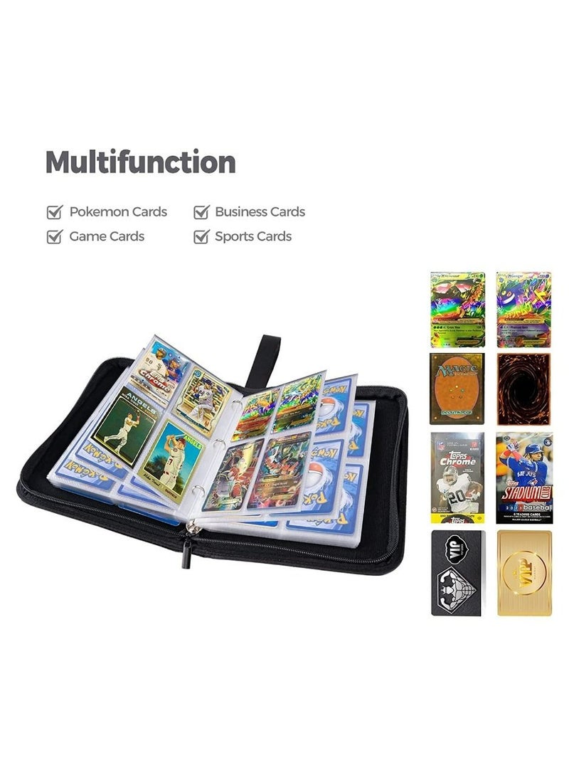 Filly Filly Card Holder Binder Carrying Case for Pokemon Cards Portable Trading Cards Holder Collector Album holder holds 400 Cards with 50 Removable Sheets and 4 Pockets  - Image 4