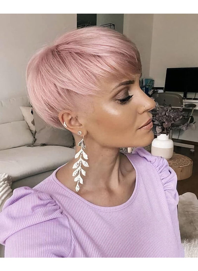 BeiSDWig BeiSD Short Pixie Cuts Hair Wigs for Women Girls Short Wigs with Bangs Synthetic Wigs for BlackWhite Women X1032 
