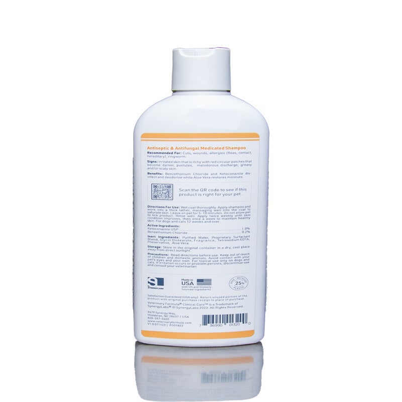 Veterinary Formula Antiseptic and Antifungal Medicated Shampoo 16oz Cats & Dogs - Image 2
