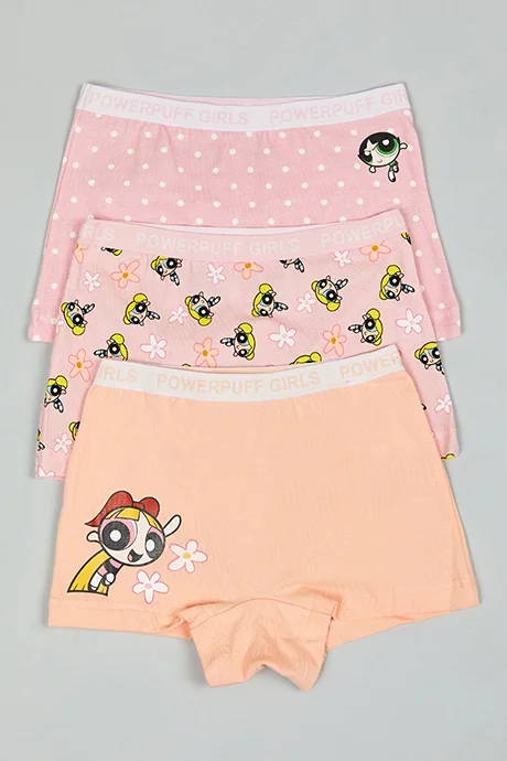 R&B 3 Pack The Powerpuff Girls Print Boyshorts