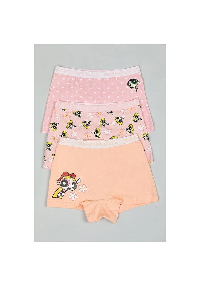أر أند بي 3 Pack The Powerpuff Girls Print Boyshorts