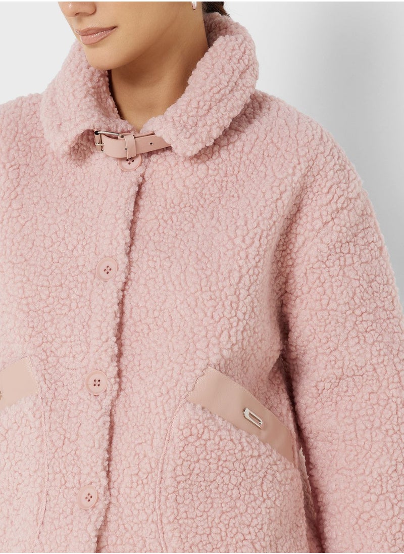 Ginger - Button Down Borg Jacket - Image 1