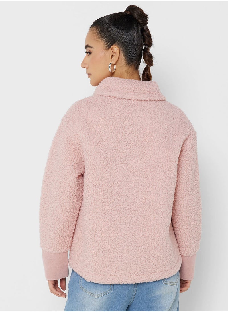 Ginger - Button Down Borg Jacket - Image 1