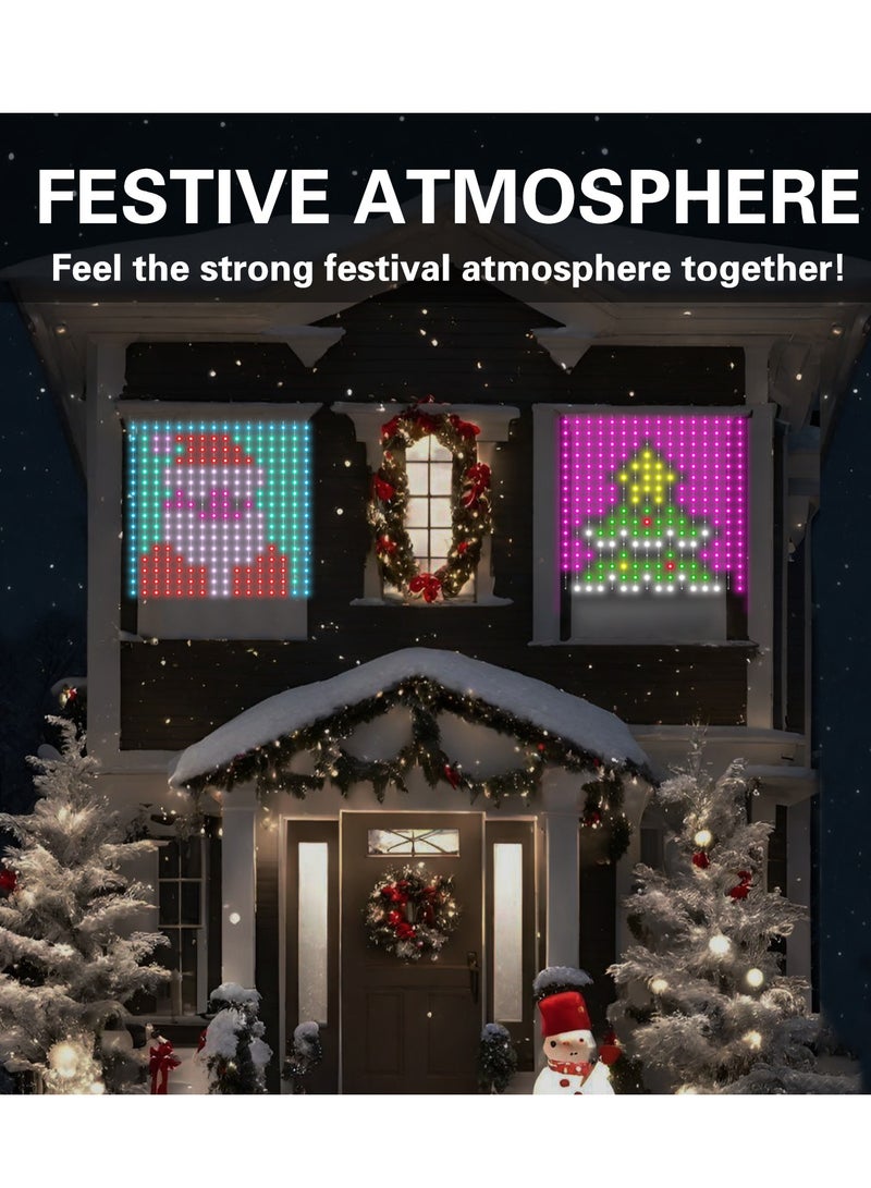 إسكدنيا 3 * 3M ( البريطانية غيج ) فانتوم لون ذكي ستارة ضوء نقطة مراقبة جلد سلك ضوء الستار الشاشة بلوتوث ديي برمجة الصمام الستار الديكور مصباح سلسلة الغلاف الجوي - Image 4