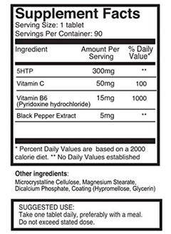 pureclinica High Absorption 5HTP 300mg x 90 Tablets - 3 Months Supply. with Vitamin C, B6, and Black Pepper Extract  - Image 4