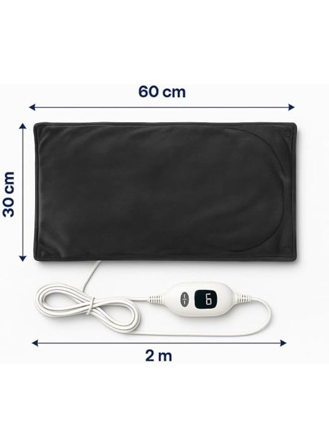وسادة التدفئة والتدليك الكهربائية للجسم - وسادة حرارية متطورة لتسكين آلام الظهر والأكتاف - مريحة للاستخدام المنزلي بغطاء قابل للغسل وسلك طويل لسهولة الحركة - Image 2