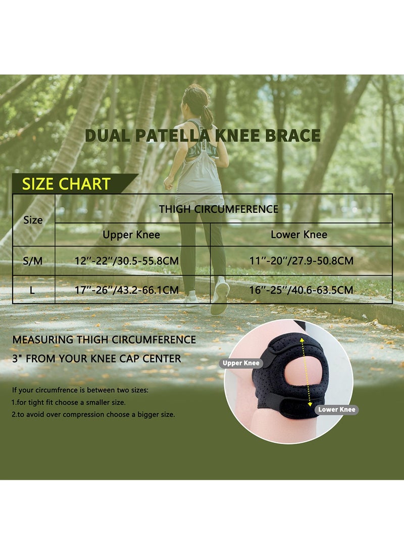 Generic 1 Pcs Adjustable Knee Brace Pads Support Knee Supporter for Men & Women Pain Prevention & Relief ,Patella Stabilizer Sports Silicone Patellar Strap for Running Riding Football Hiking( s/m)  - Image 4