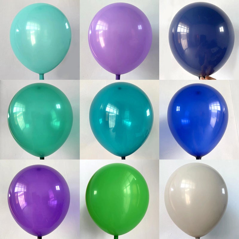 12 Inch 2.8G Thick Round Mattresses Colored Balloons Christmas Dark Green Latex Decorative Balloons - Image 5