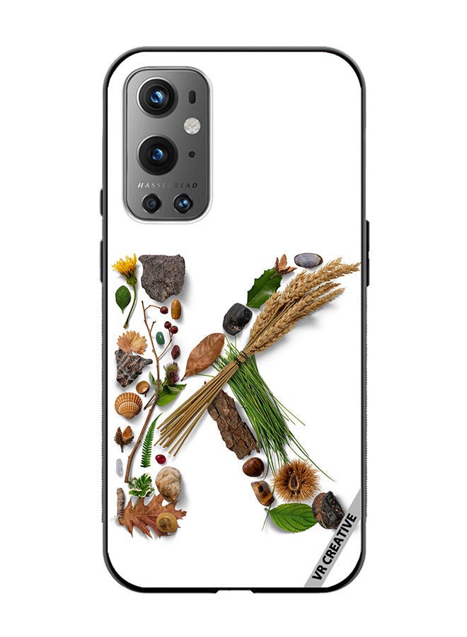 VR CREATIVE Protective Case Cover For OnePlus 9 Pro Alphabet K Design Multicolour - Image 1
