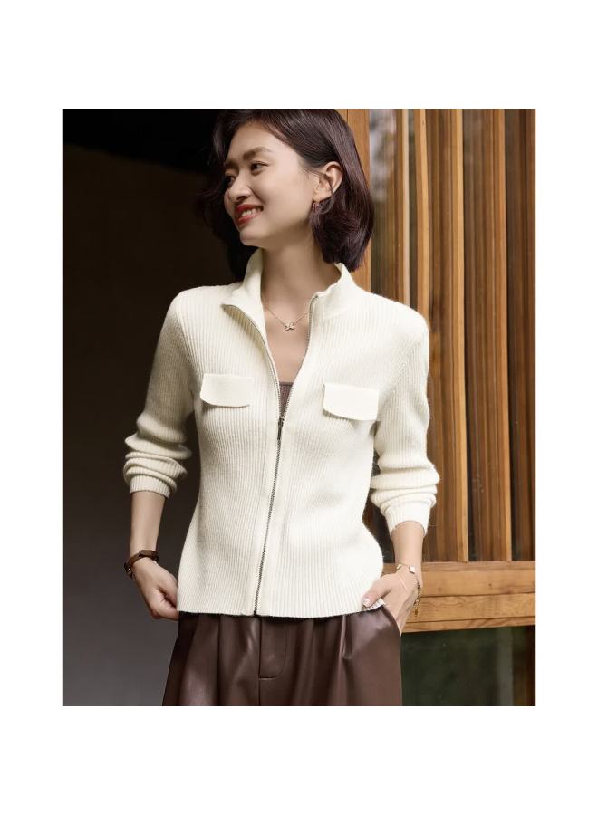 dme Demana "sparkling Charming" Autumn Lapel Sequin Fine Glitter Sweater With Decorative Flap Arctic Velvet Knitwear For Women - Image 3