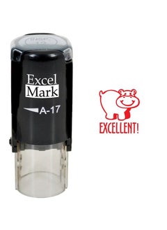 ExcelMark Round Teacher Stamp Excellent Red Ink  - Image 2