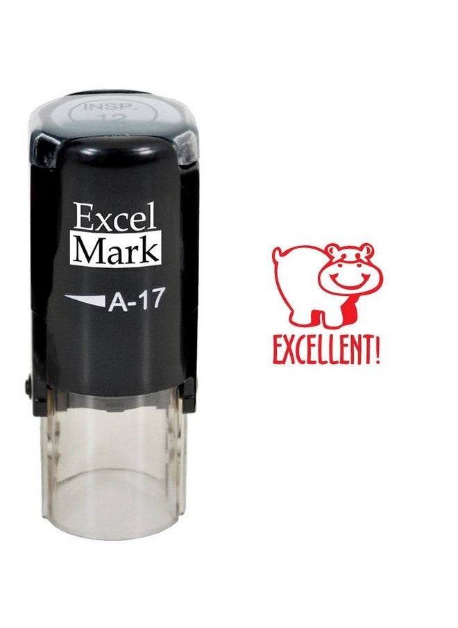 ExcelMark Round Teacher Stamp Excellent Red Ink  - Image 2