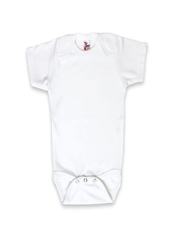 Laughing Giraffe Baby Short Sleeve One Piece Bodysuit 100% Polyester Sublimation Blank White (18-24 Months) - Image 1
