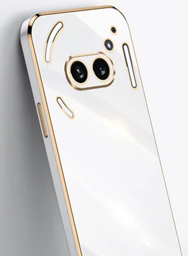 غطاء خلفي لهاتف لا شيء غطاء خلفي لهاتف 2A 5G | طلاء الذهب بالكروم | حواف مرتفعة | لمسة ناعمة للغاية | حافظة خلفية ممتصة للصدمات لهاتف Nothing Phone 2A 5G - Image 2