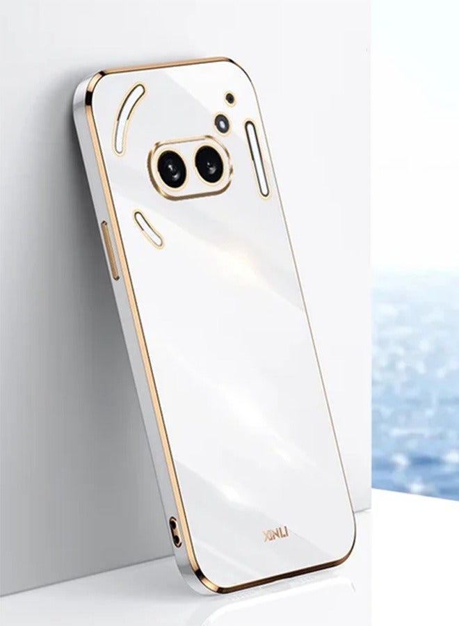 غطاء خلفي لهاتف لا شيء غطاء خلفي لهاتف 2A 5G | طلاء الذهب بالكروم | حواف مرتفعة | لمسة ناعمة للغاية | حافظة خلفية ممتصة للصدمات لهاتف Nothing Phone 2A 5G - Image 1