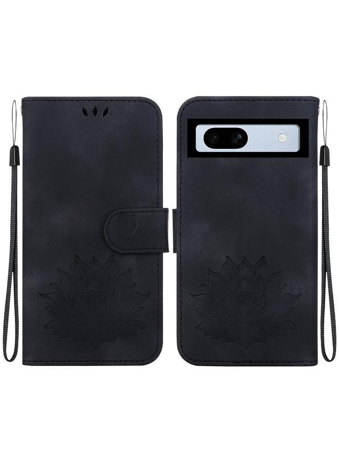 Zaboon Case For Google Pixel 7a Lotus Embossed Leather Phone Case  - Image 1