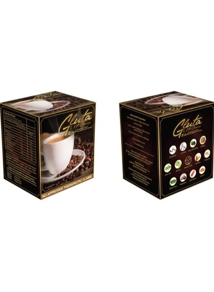 Glutalipo  Coffee for slimming and detoxing contains 10 sachets - Image 1