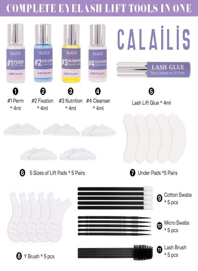 CALAILIS Lash Lift Kit, 2025 Updated Eyelash Lift Kit, Semi-Permanent Eyelash Curling Eyelash Perm Kit Suitable for Salon and DIY at Home Use Lash Perm Kit for Beginner and Professional - Image 2